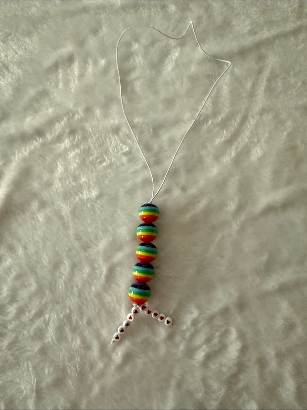 New Handmade Rainbow 🌈 Pride Love Beaded Necklace - Picture 2 of 4
